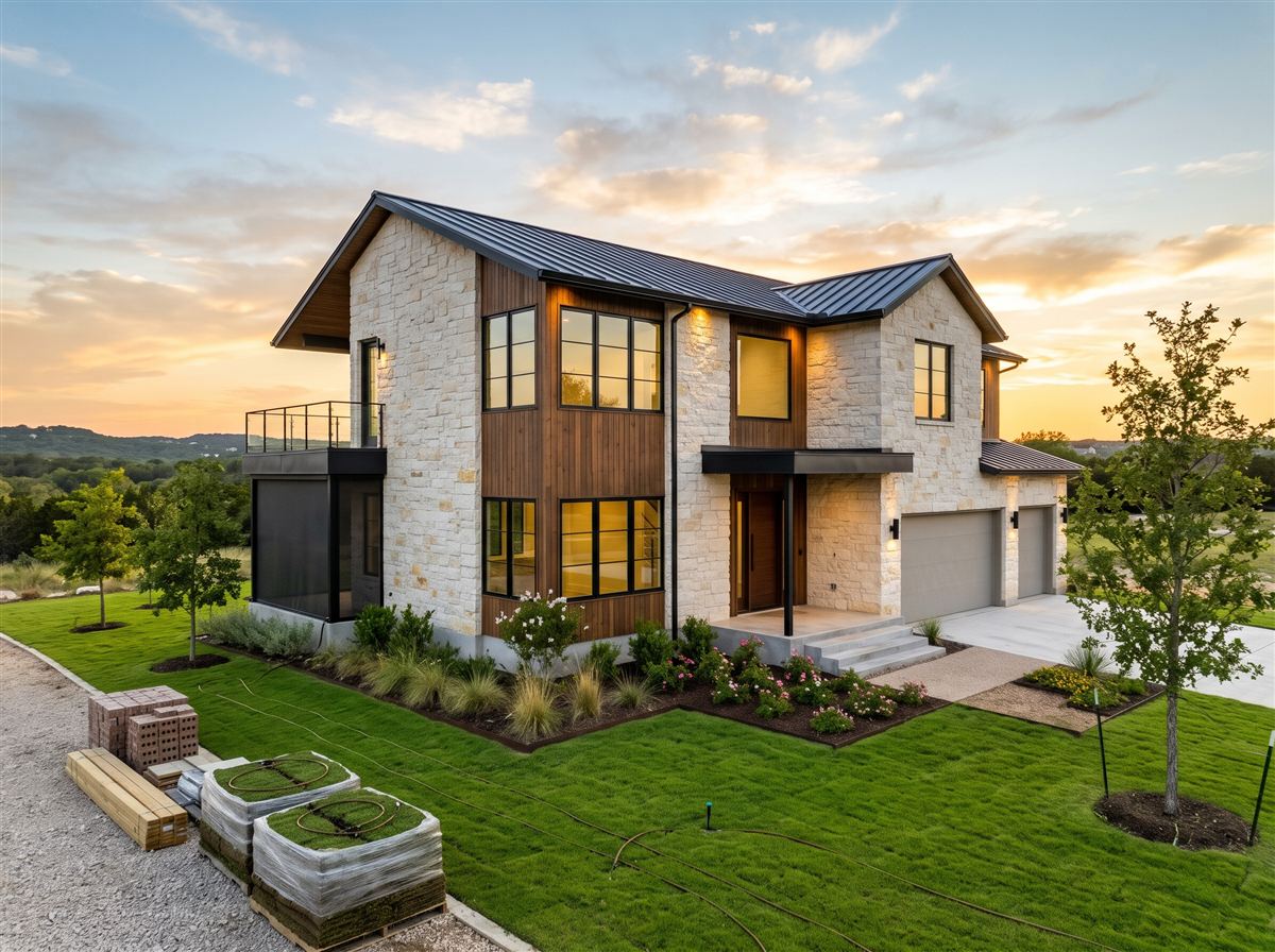 Casa moderna recién construida en Texas